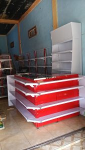 Pemasangan Rak Minimarket di Ujan Mas Muara Enim Palembang