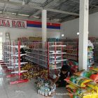 Pemasangan Rak Minimarket di Toko Aneka Raya KTM Rambutan Indralaya, Ogan Ilir