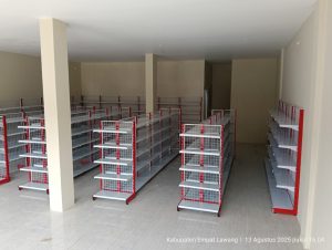Pemasangan Rak Minimarket di GATRI MART Tebing Tinggi, Empat Lawang