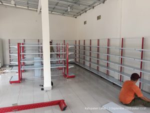 Pemasangan Rak Minimarket di Tanjung Payang Lahat Palembang