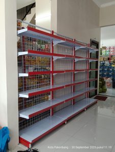 Pemasangan Rak Minimarket Ananta Mart di Palembang