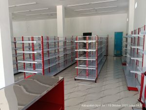 Pemasangan Rak Minimarket di Aneka Raya Palembang